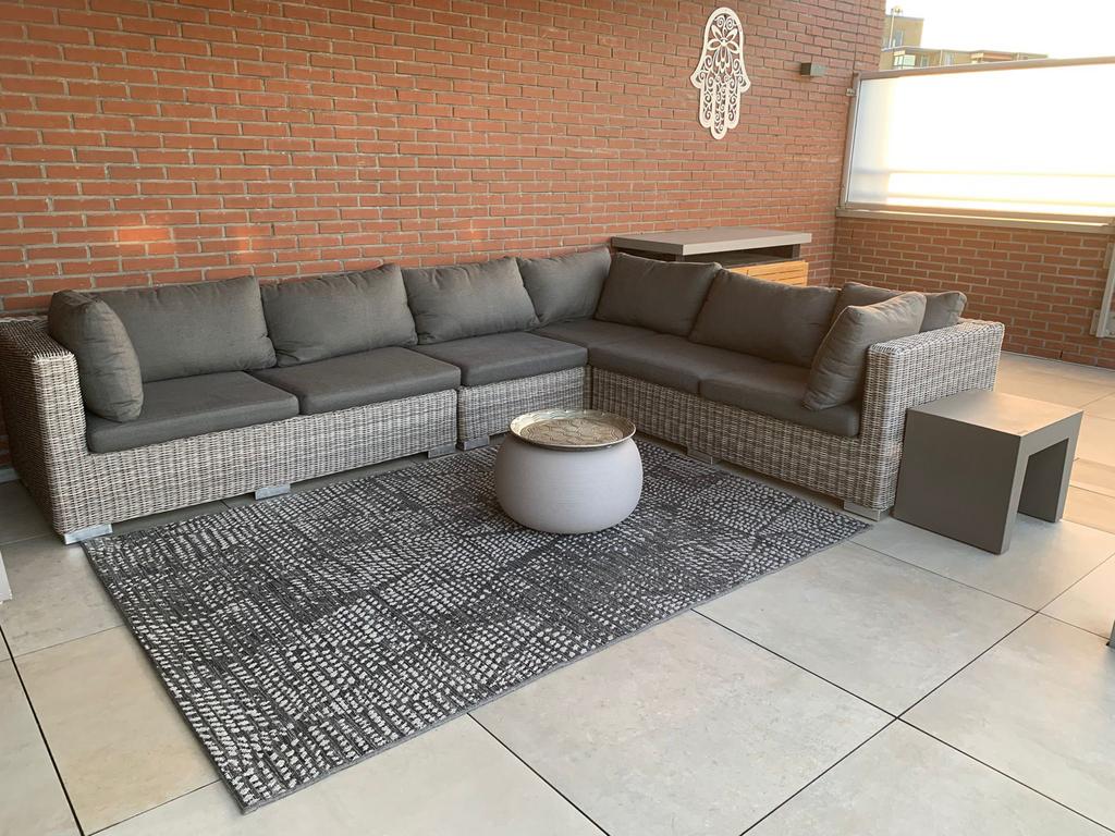 Loungebank met all weather kussens - 320x246 cm, Tuin en Terras, Tuinsets en Loungesets, Ophalen, Gebruikt, Meer dan 8 zitplaatsen