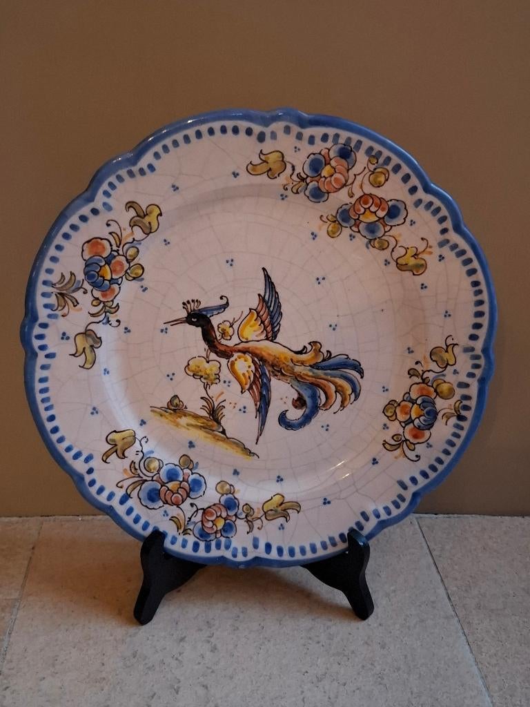 Spaans Majolica Lufeco wandbord handbeschilderd, Gebruikt, Meerkleurig, Decoratieobject, Steen/keramiek