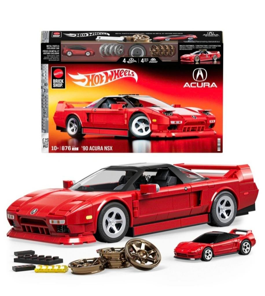 Hot Wheels Mattel Brick Shop '90 Acura NSX Bouwset, Overige merken, Auto, Groter dan 1:32, Nieuw
