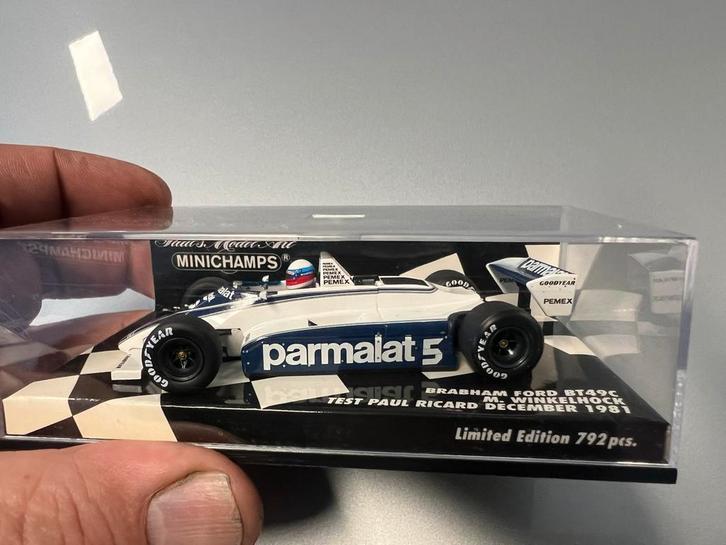 Minichamps Brabham Ford BT49C M. Winkelhock 1981, Hobby en Vrije tijd, Modelauto's | 1:43, Zo goed als nieuw, Auto, MiniChamps