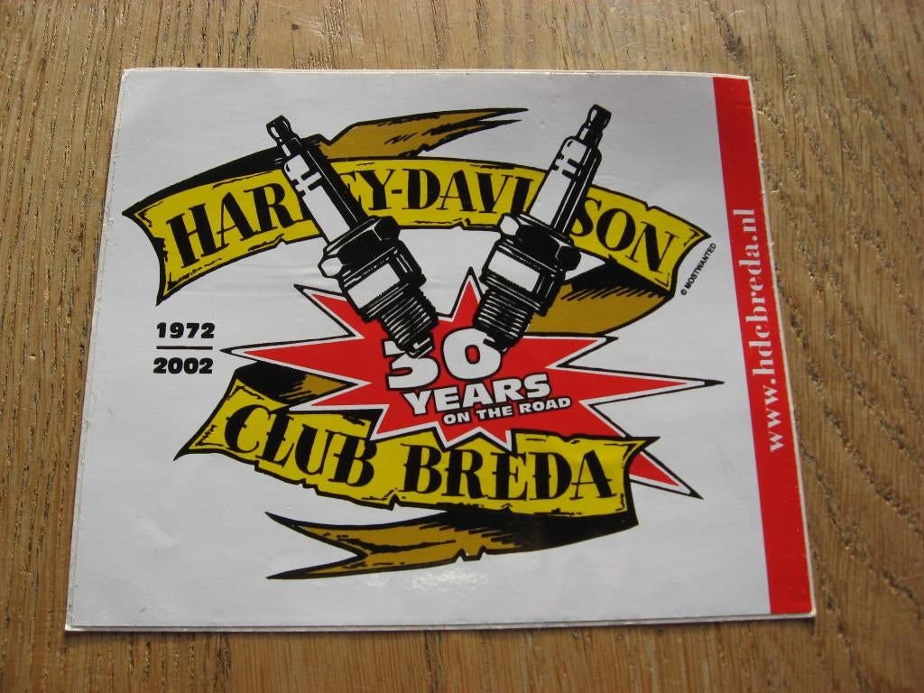1972-2002 Club Breda 30 Years Sticker Harley-Davidson, Ophalen, Nieuw, Auto of Motor