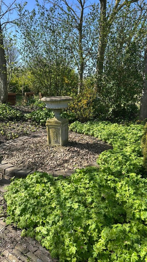 Bloempot met sokkel 95 hoog, Tuin en Terras, Tuinvazen, Ophalen, Zo goed als nieuw