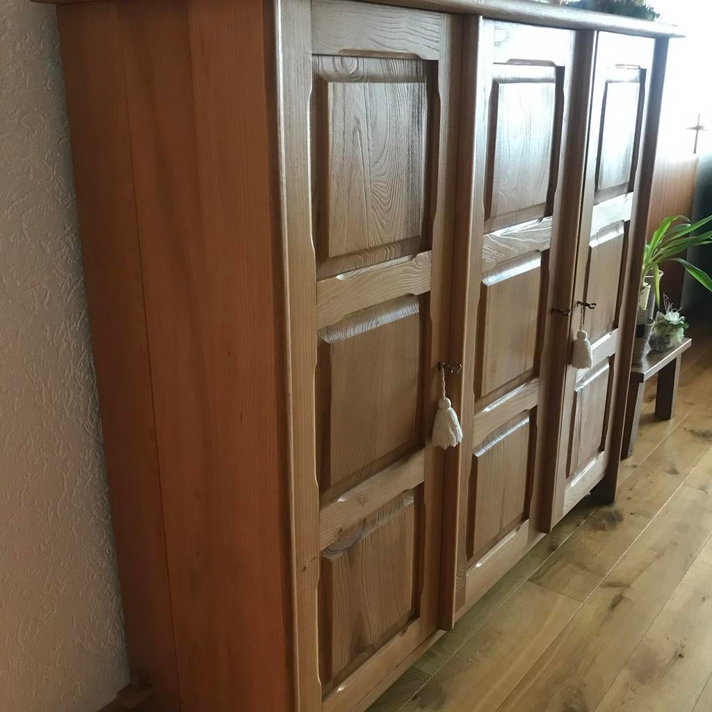 Vintage eiken kast 1.80 breed, Ophalen, Gebruikt, Eikenhout, 50 tot 100 cm