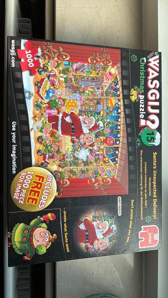 Wasgij? Christmas puzzle 15 1000st, Hobby en Vrije tijd, Denksport en Puzzels, Ophalen, 500 t/m 1500 stukjes, Zo goed als nieuw