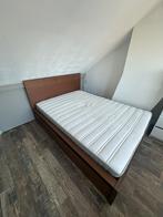 Bed met 4 opbergladen, Ophalen, Bruin, 140 cm, Zo goed als nieuw