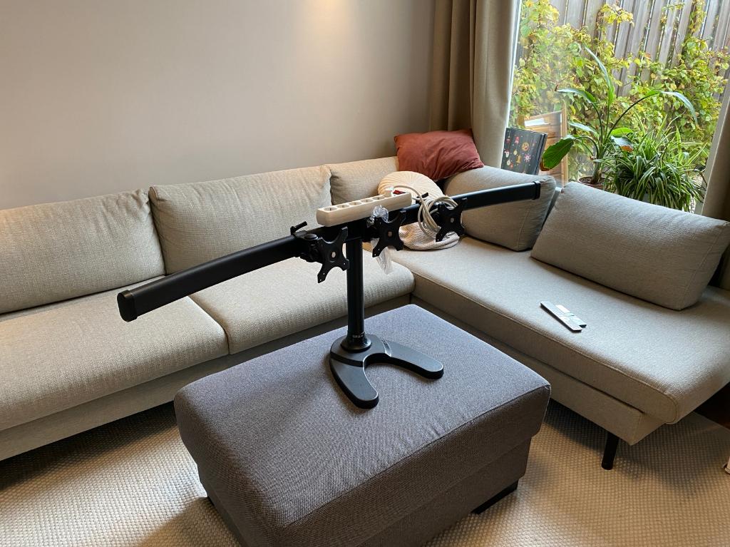 Monitorbeugel voor drie schermen, Computers en Software, Monitoren, Ophalen, Gebruikt, Overige typen, Onbekend