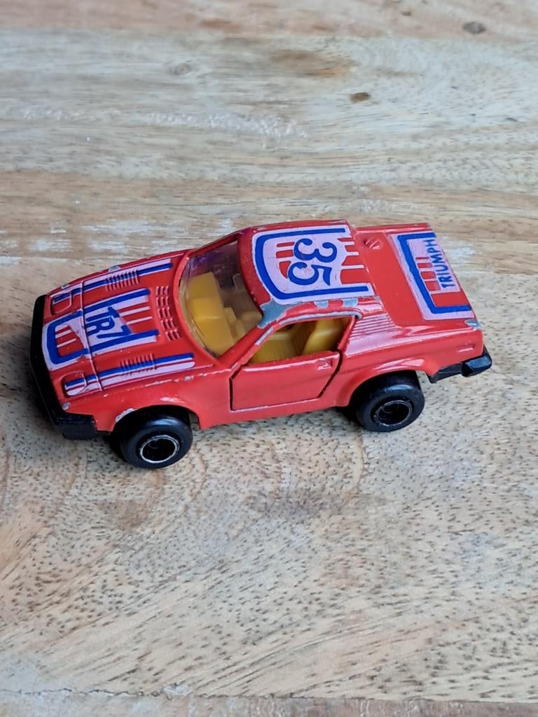 Majorette Triumph TR7 rood netjes bespeeld, Hobby en Vrije tijd, Ophalen of Verzenden, Gebruikt, Bus of Vrachtwagen