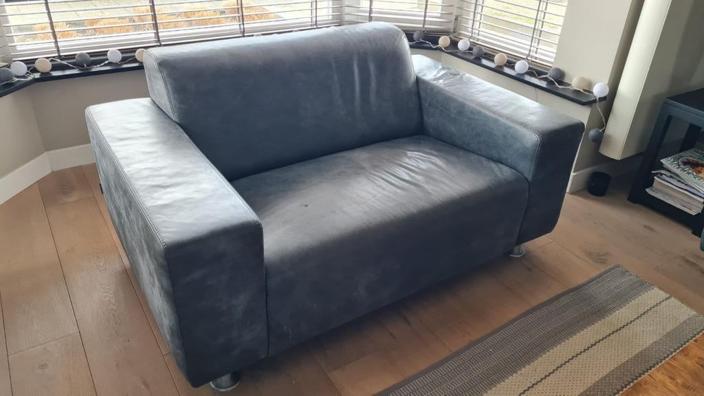 Buffalo leren fauteuil donkergrijs, Huis en Inrichting, Fauteuils, Ophalen of Verzenden