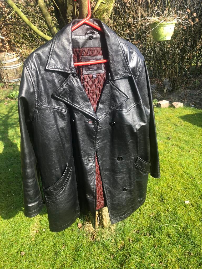 Nette zwart leren jas., Ophalen of Verzenden, Zo goed als nieuw, Maat 46/48 (XL) of groter, Zwart