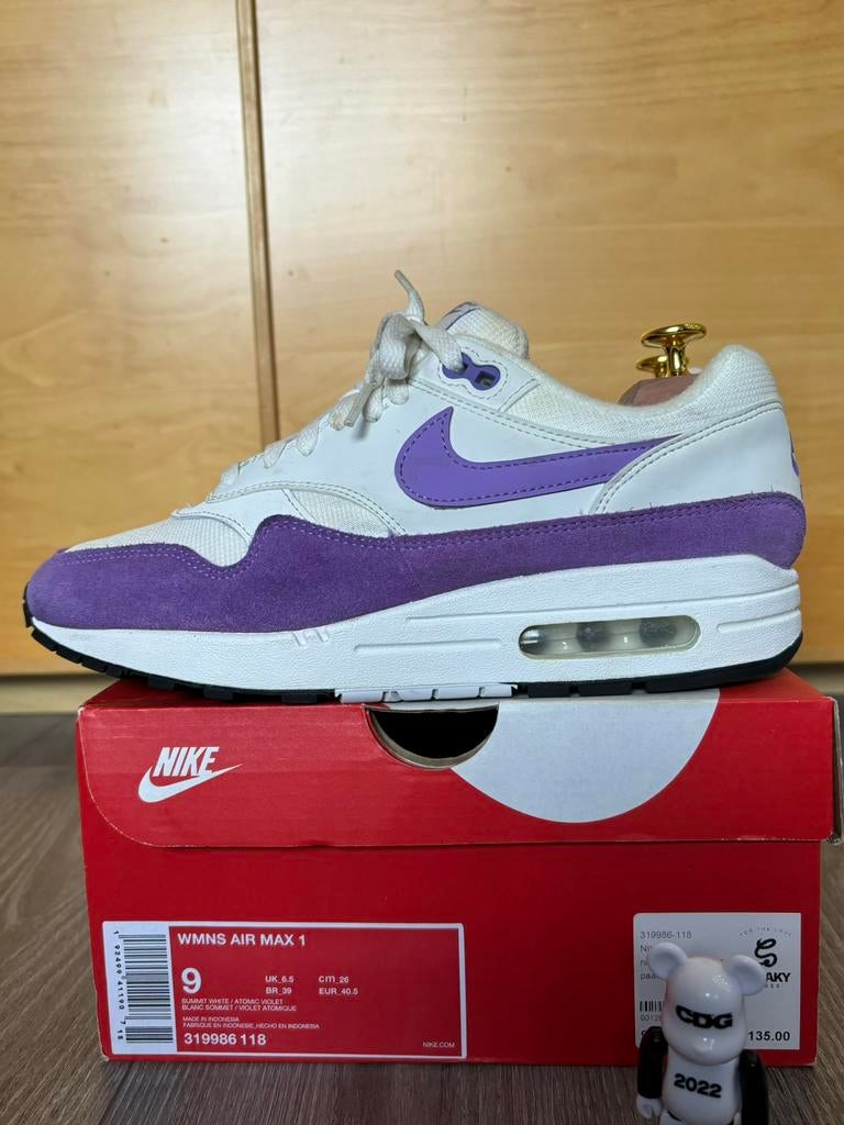 Nike Air Max 1 Atomic Violet EU40.5, Overige kleuren, Nike, Ophalen of Verzenden, Sneakers of Gympen