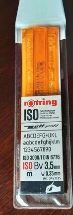 Alfabet sjabloon 3.5 cm ROTRING  technisch tekenen, Ophalen of Verzenden, Gebruikt, Overige typen