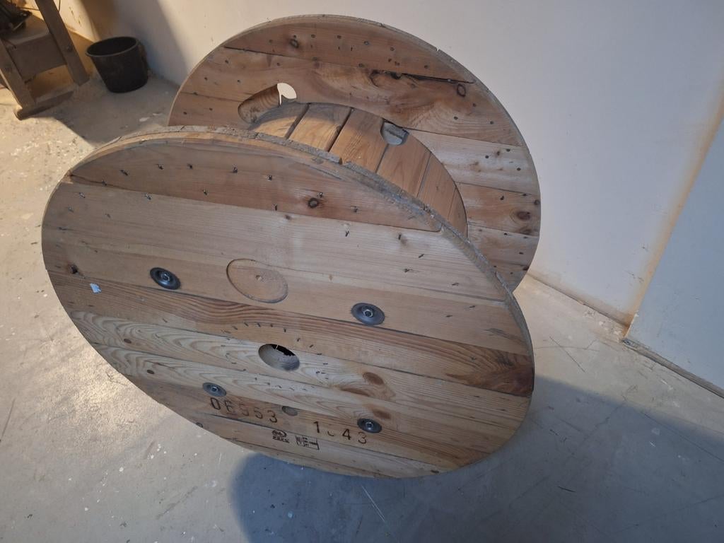 Houten kabel haspel, Ophalen of Verzenden