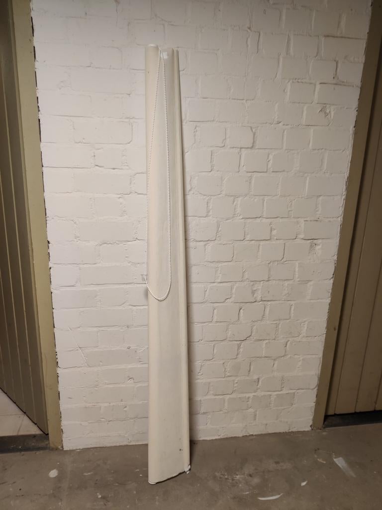 Wit rolgordijn, Ophalen, Gebruikt, 200 cm of meer, Wit