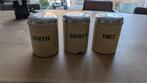 Vintage emaille voorraadpotten: Koffie, Suiker, Thee, Antiek en Kunst, Ophalen of Verzenden
