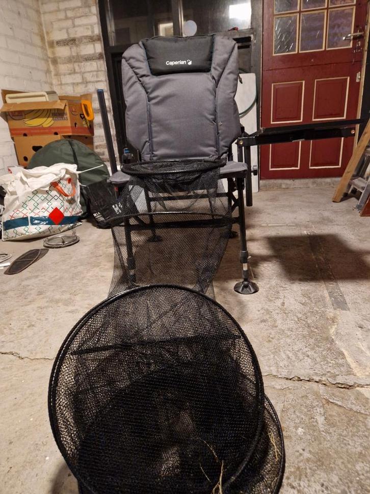 Complete Caperlan Feeder Stoel met Accessoires, Watersport en Boten, Hengelsport | Algemeen, Zo goed als nieuw, Overige typen