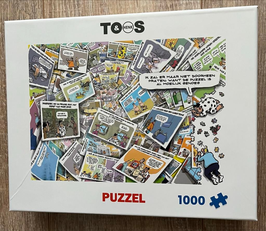 Puzzel Toos & Henk - 1000 stukjes, 1x gelegd, Ophalen of Verzenden, 500 t/m 1500 stukjes, Zo goed als nieuw, Legpuzzel