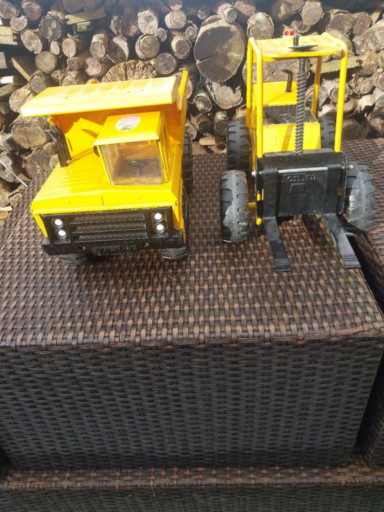 Tonka Mighty Dump Truck en Heftruck Speelgoedset, Kinderen en Baby's, Speelgoed | Speelgoedvoertuigen, Gebruikt, Ophalen of Verzenden