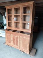 Prachtige Teak Grutterskast/Buffetkast 160 cm, Ophalen, Met deur(en), 200 cm of meer, Glas