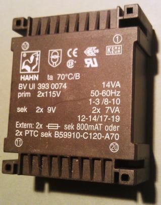 Printtrafo Hahn BV UI 393 0074., Ophalen of Verzenden, Nieuw