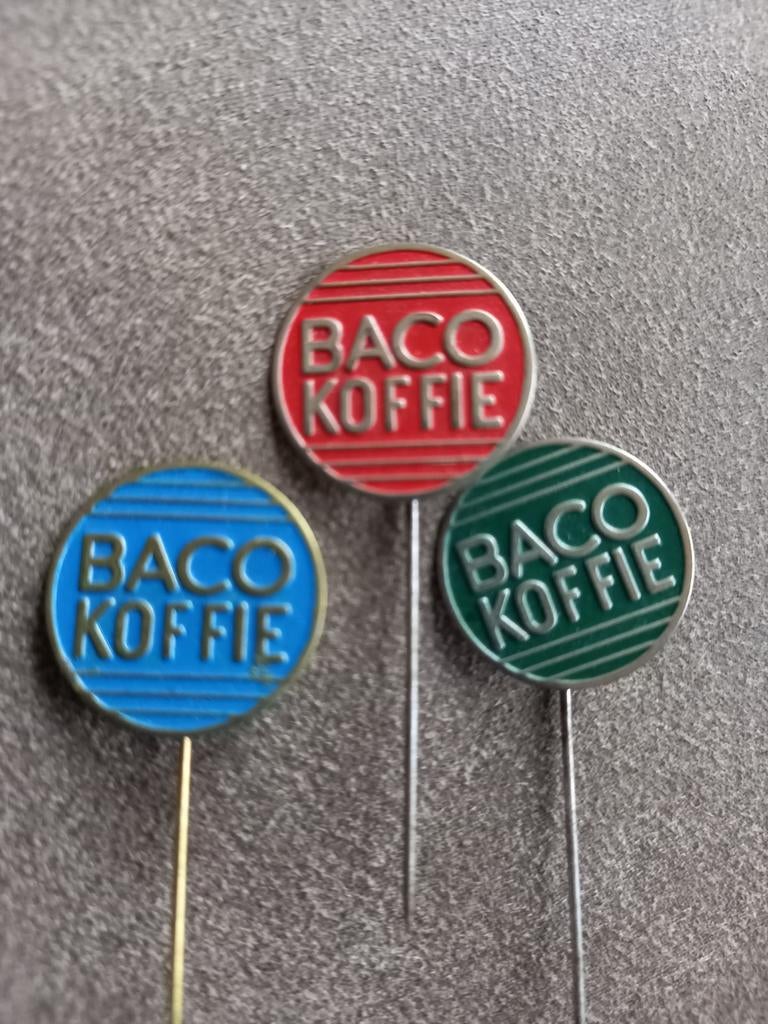 Speldjes Baco koffie, Verzamelen, Speldjes, Pins en Buttons, Ophalen of Verzenden, Gebruikt