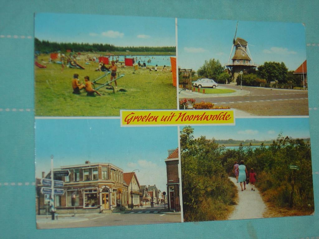 25) Kleuren ansichtkaart Noordwolde, Ophalen of Verzenden, 1960 tot 1980, Gelopen, Friesland