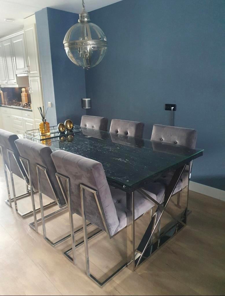 Richmond eettafel met 6 stoelen origineel richmond, Ophalen, Zo goed als nieuw