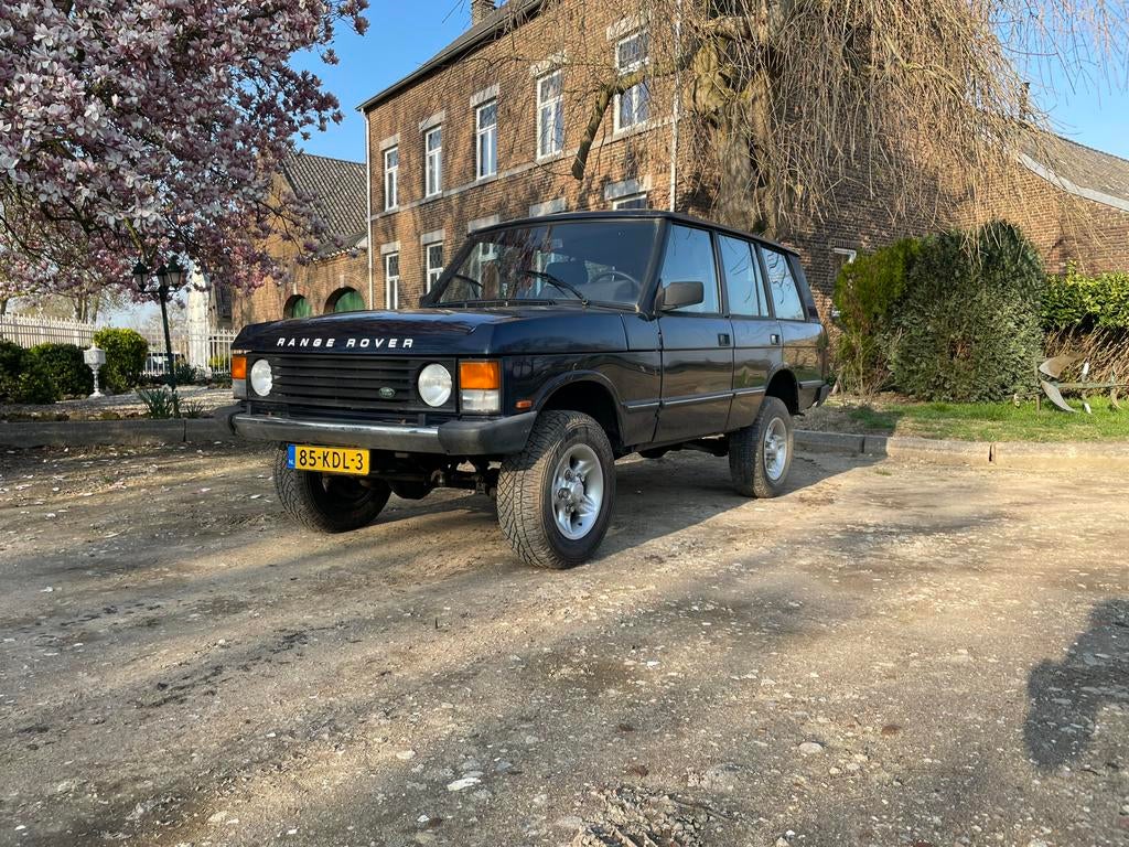 Range Rover  Classic 1985, Auto's, Trekhaak, 4 cilinders, Blauw, Leder