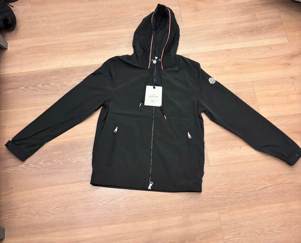 Moncler windjas S/M, Kleding | Heren, Jassen | Winter, Ophalen of Verzenden, Zo goed als nieuw, Maat 46 (S) of kleiner, Zwart