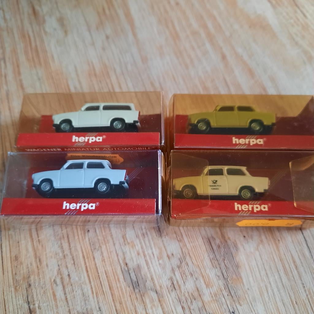Herpa 4x Trabant, Ophalen of Verzenden, Zo goed als nieuw, Bus of Vrachtwagen, Herpa