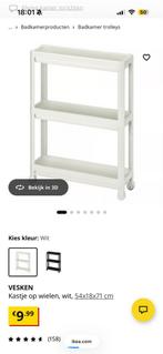 IKEA Vesken kastje op wielen, wit, Ophalen, Gebruikt, Wit, Overige typen