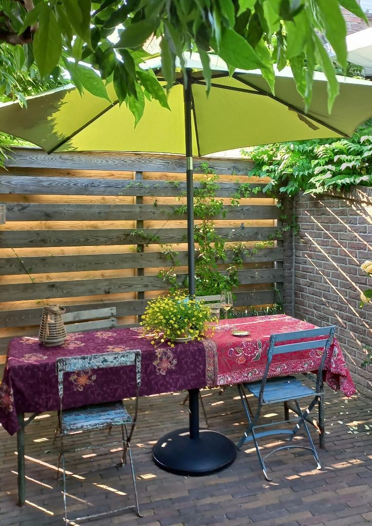 4 franse oude bistro stoelen, Tuin en Terras, Tuinstoelen, Ophalen, Gebruikt, Metaal, Inklapbaar