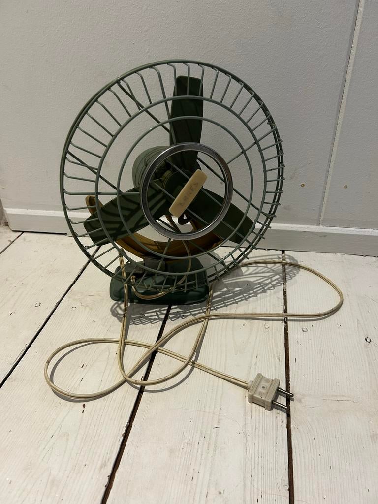 Vintage Erres Ventilator - Mint Groen, Ophalen of Verzenden, Gebruikt