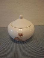 Francien - leuke aardewerk suikerpot met poezen / katten, --, Overige typen, Ophalen of Verzenden, Zo goed als nieuw