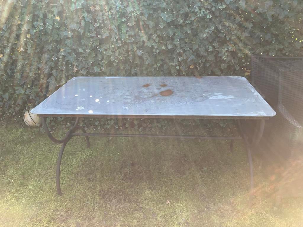 Gratis tuintafel - op te halen, Tuin en Terras, Ophalen, Gebruikt, Rechthoekig, Metaal
