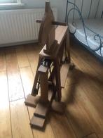 Eiken hobbelpaard schommel paard, Ophalen of Verzenden, Zo goed als nieuw, Spinwol