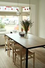 Moderne eettafel met bijpassende bank, Huis en Inrichting, Ophalen, 50 tot 100 cm, Zo goed als nieuw, 150 tot 200 cm