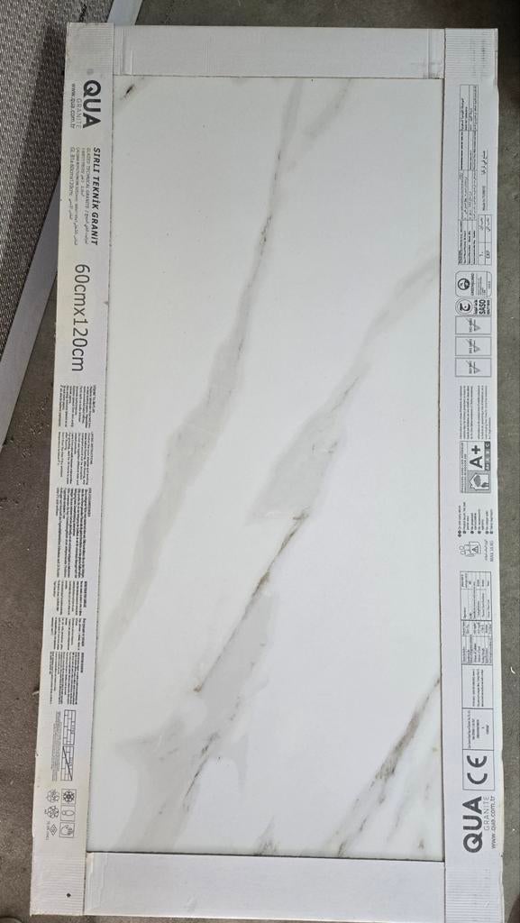 Nieuwe matte marmerlook keramische tegels 60x120cm, Doe-het-zelf en Verbouw, Tegels, Ophalen, 60 cm of meer, Nieuw, 10 m² of meer