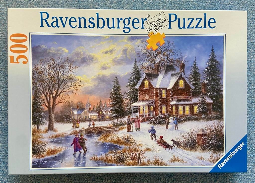 Ravensburger Legpuzzel 500 stukjes - Winterlandschap, Ophalen of Verzenden, 500 t/m 1500 stukjes, Gebruikt, Legpuzzel