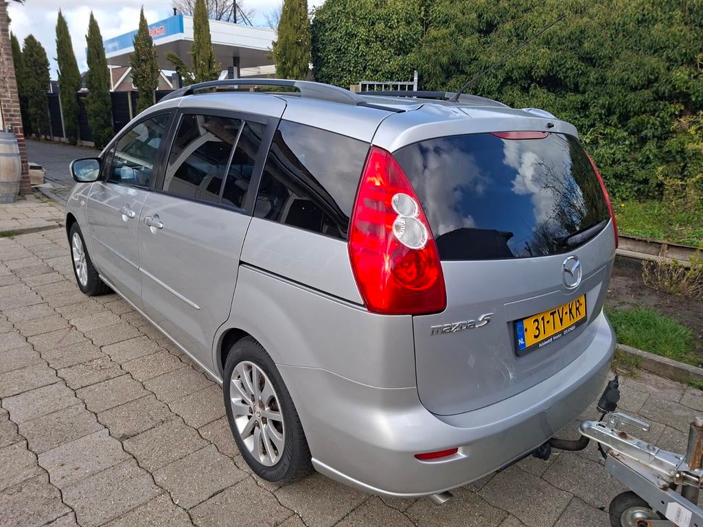 Mazda 5 2.0 2007 Grijs, Auto's, Mazda, Voorwielaandrijving, 145 pk, Stof, Zwart