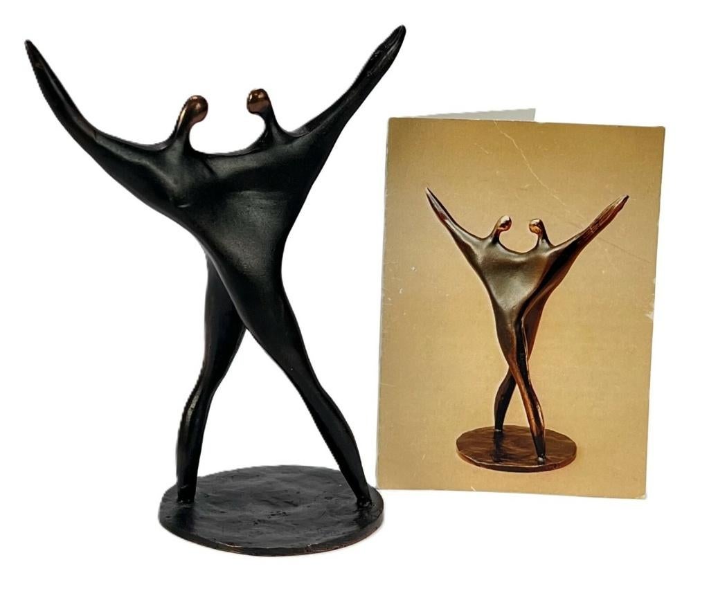 645. Bronzen beeldje, Mark Jurriëns -"Samenwerken als één"