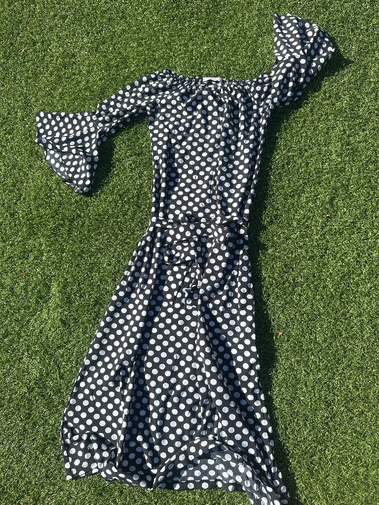 Studio Anneloes jurk polkadot, Kleding | Dames, Maat 38/40 (M), Studio Anneloes, Zwart, Ophalen of Verzenden