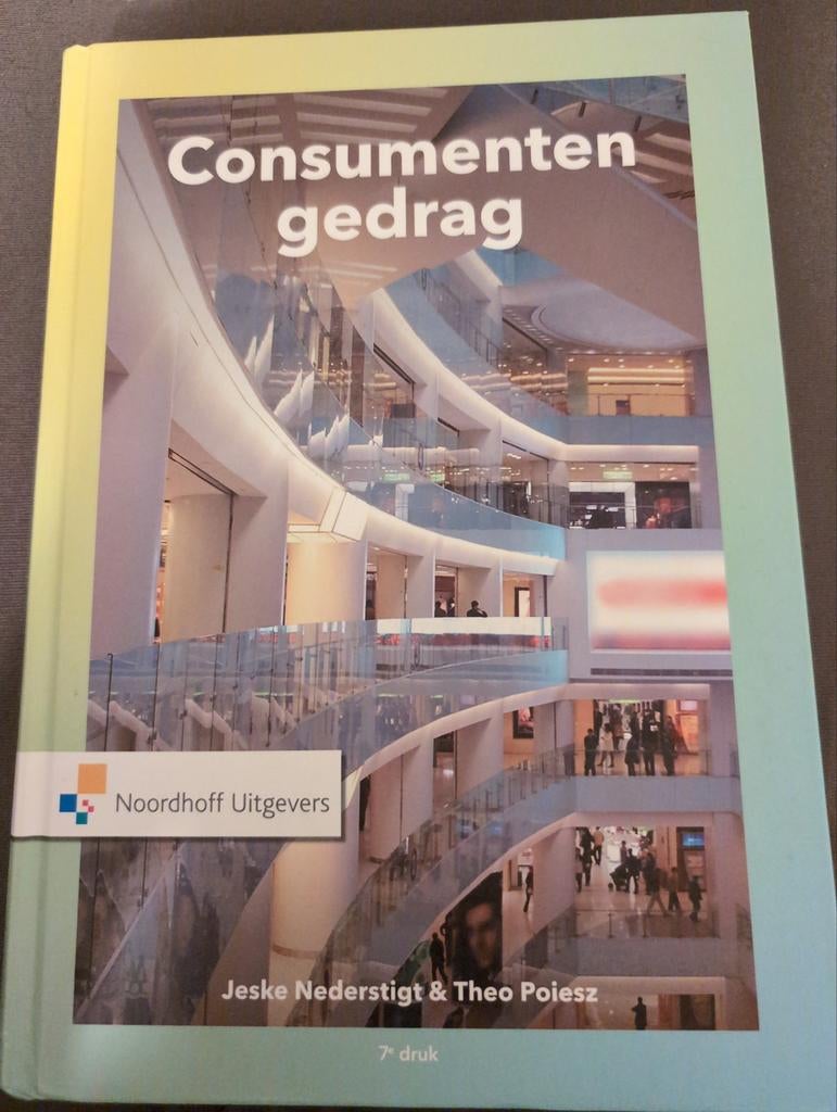Consumentengedrag 7e druk - Jeske Nederstigt & Theo Poiesz, Zo goed als nieuw, Gamma, Jeske Nederstigt & Theo Poiesz, HBO