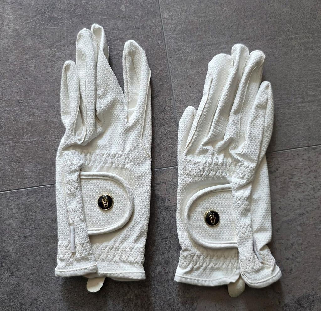 BR paardrij paardrijden handschoenen wit wedstrijd maat 8,5, Dieren en Toebehoren, Paardrijkleding, Ophalen of Verzenden, Zo goed als nieuw