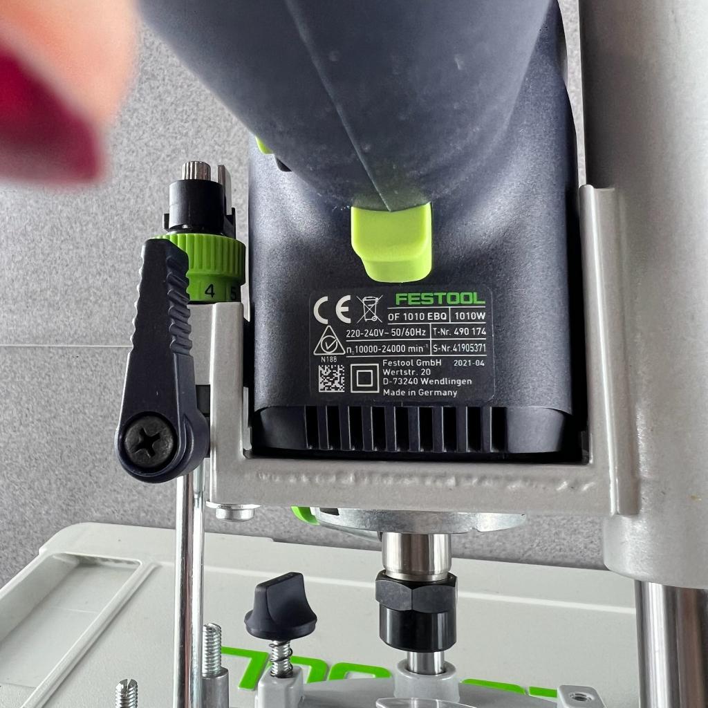 Festool OF1010 Bovenfrees+hole drilling set | ZGAN | 407057, Gebruikt, Ophalen of Verzenden, Bovenfrees, Festool