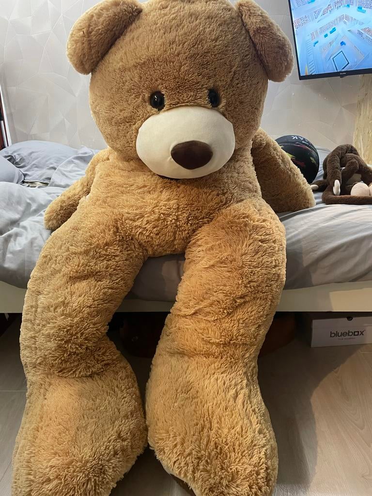 Grote bruine knuffelbeer 1meter 50, Ophalen, Gebruikt, Beer, Bruin