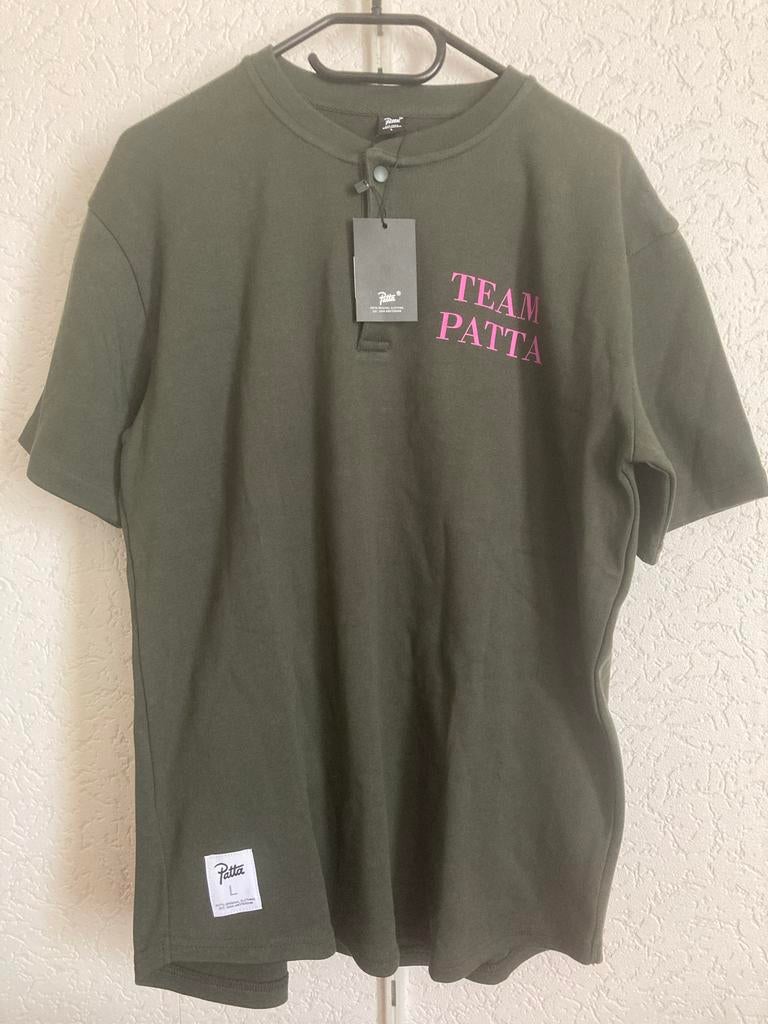 Patta Team Patta Henley T-shirt Maat L Nieuw, Kleding | Heren, T-shirts, Verzenden, Nieuw, Maat 52/54 (L), Grijs