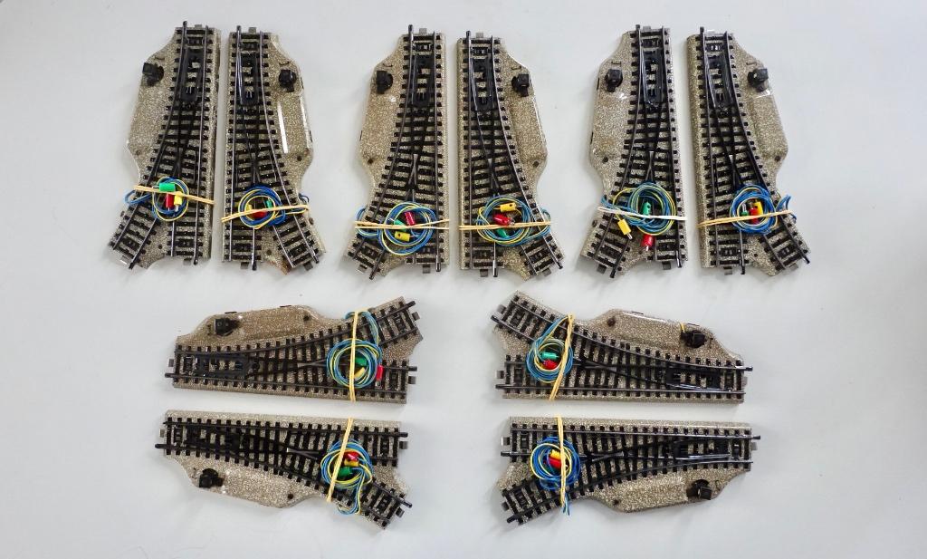 Marklin 10 electrische wissels - GEBRUIKSKLAAR, Wisselstroom, Rails, Ophalen of Verzenden, Zo goed als nieuw