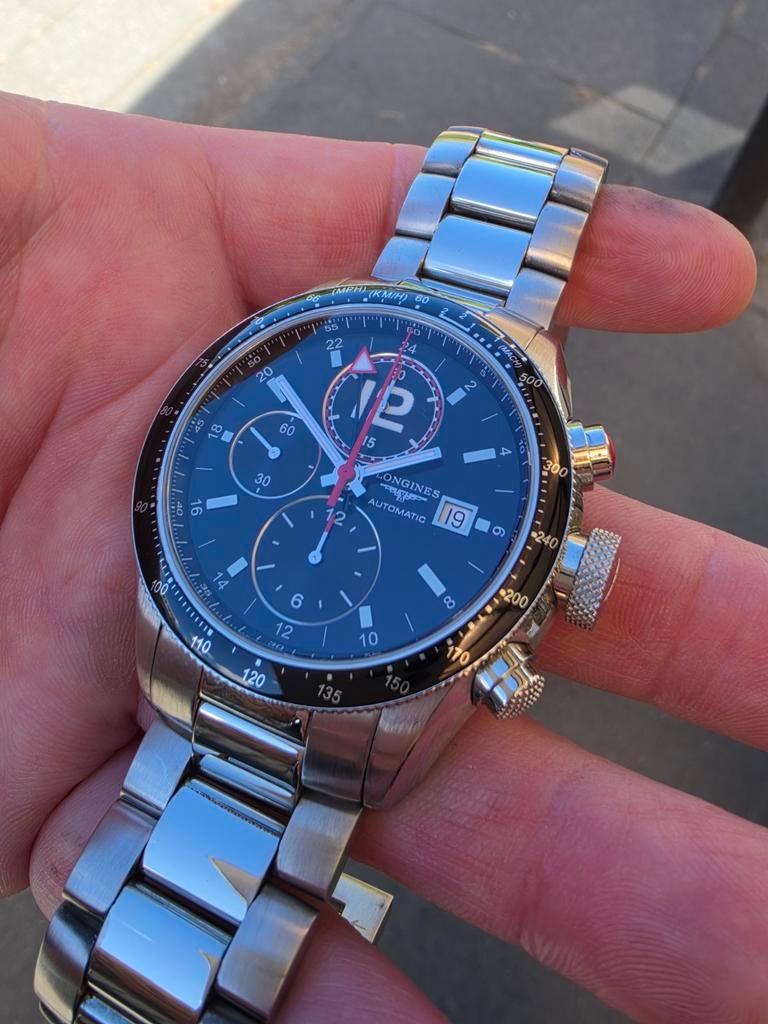 Longines Grande vitesse GMT Chronograph, Sieraden, Tassen en Uiterlijk, Horloges | Heren, Ophalen of Verzenden, Nieuw, Staal, Overige merken