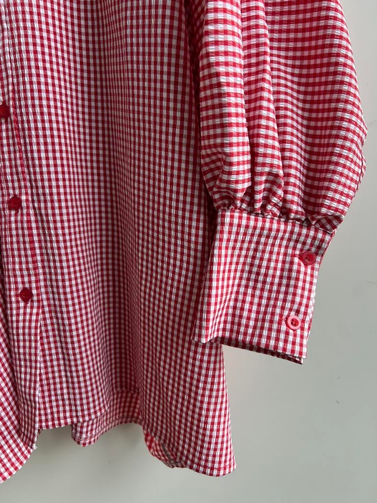 GARCONNE ruimvallende blouse ruitje rood mt TU, Kleding | Dames, -, Verzenden, Parijs, Nieuw