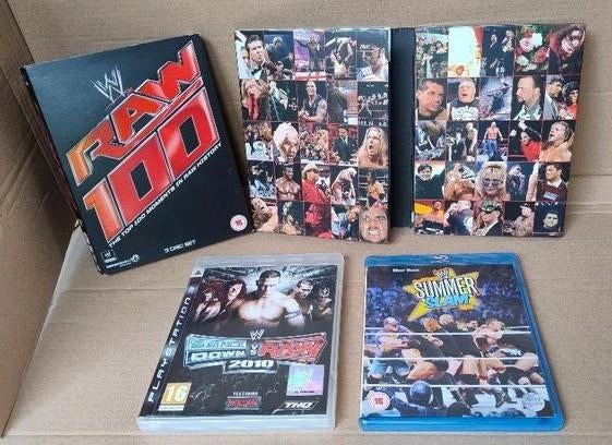 3-disc DVD Wrestling WWE top100 RAW + 2 Bluray Summer Slam, Ophalen of Verzenden, Zo goed als nieuw, Sport en Fitness, Boxset